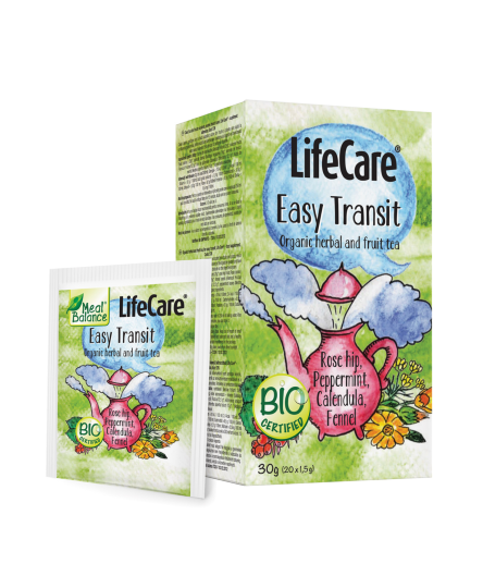 Ceai Ecologic din fructe si plante, pentru tranzit usor, Life Care®