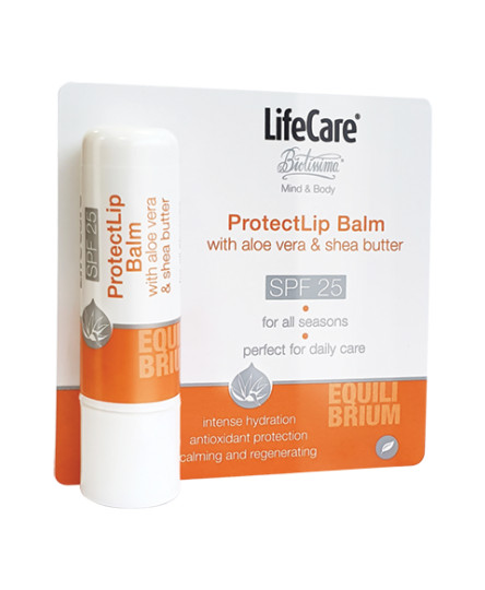 Balsam de buze cu aloe vera si unt de shea, SPF 25, EQUILIBRIUM, Life Care®